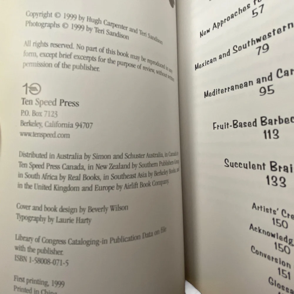 Book The Great Ribs Book Cookbook by Hugh Carpenter & Teri Sandison BBQ